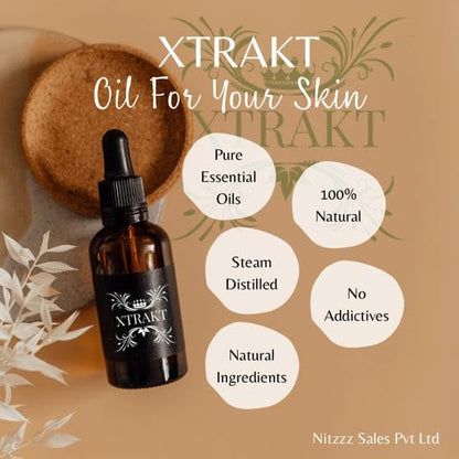 XTRAKT Pure Rose Essential Oil - Therapeutic Grade Aromatherapy Oil for Elegance and Emotional Balance