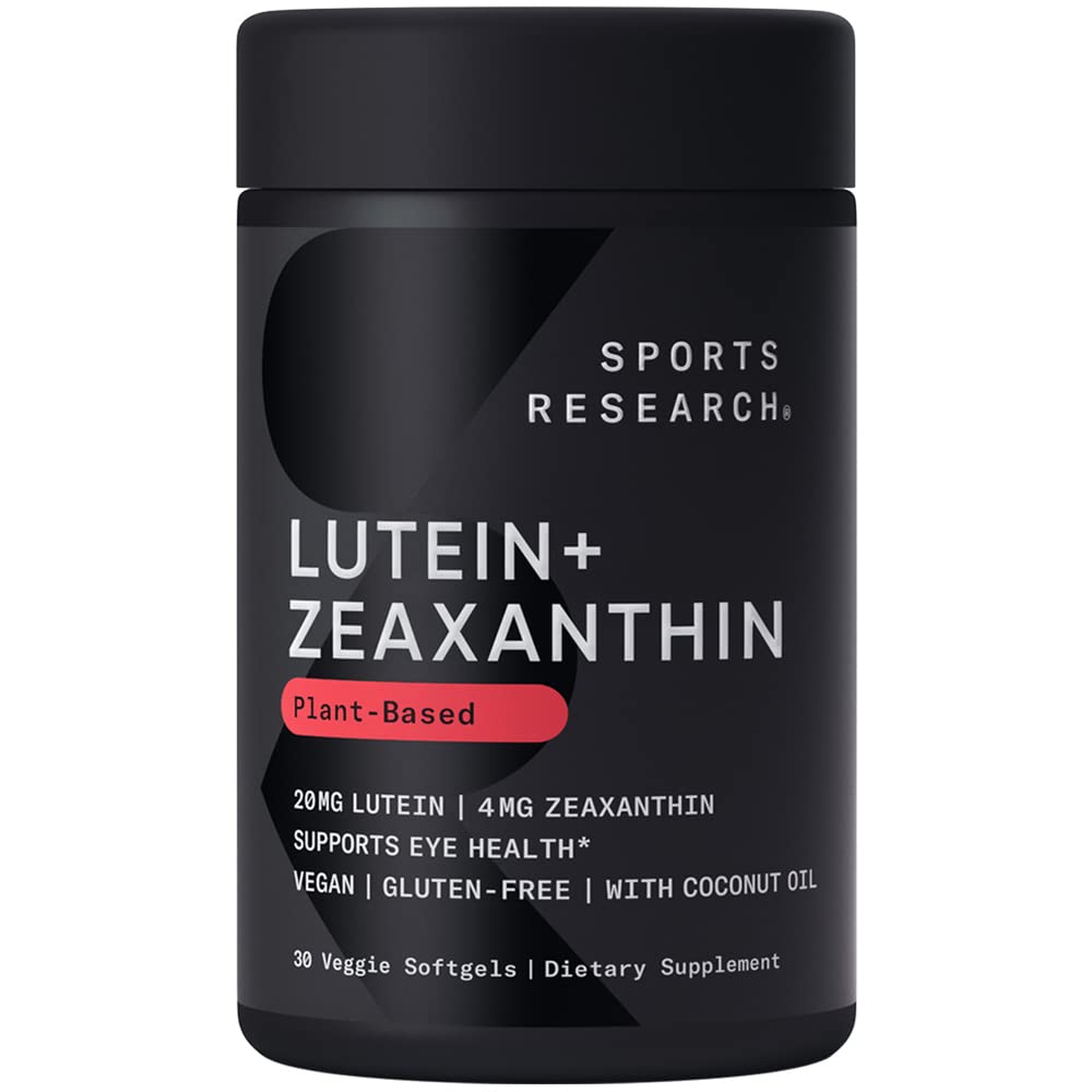 Sports Research Vegan Lutein + Zeaxanthin (20mg) with Organic Coconut Sports Research