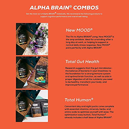 ONNIT Alpha Brain (120ct) - Over 1 Million Bottles Sold - Premium Nootropic Brain Sup ONNIT