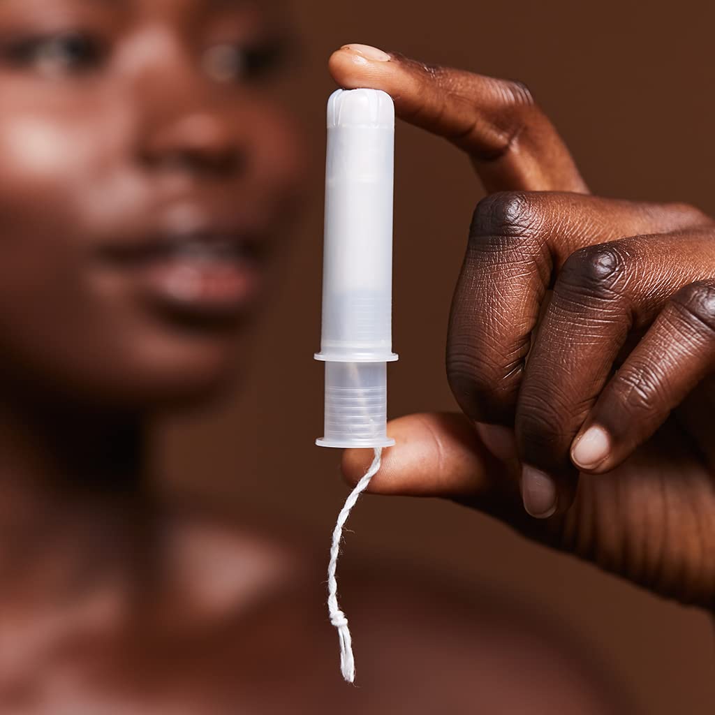 Cora Organic Applicator Tampons | Light Absorbency | 100% Cotton Core, Unscented, BPA-Free Compact Cora