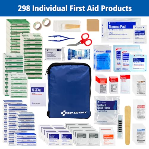 First Aid Only 442 All-Purpose Emergency First Aid Kit for Home, Work, and Travel First Aid Only
