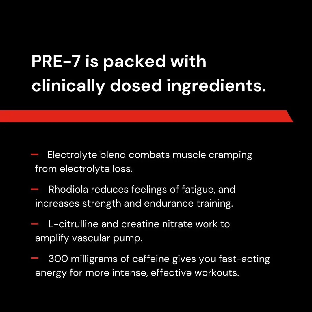 Novex Biotech PRE-7 Pre-Workout Powder – Best preworkout for Men - Boost Energy Novex Biotech
