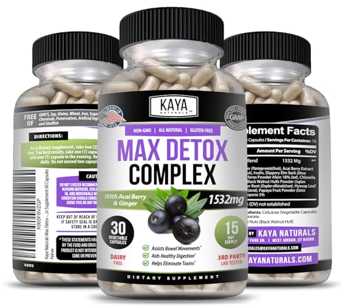 Kaya Naturals - Max Detox - 100% Natural, Healthy, Safe & New, Pure Herbal Ingredients Kaya Naturals