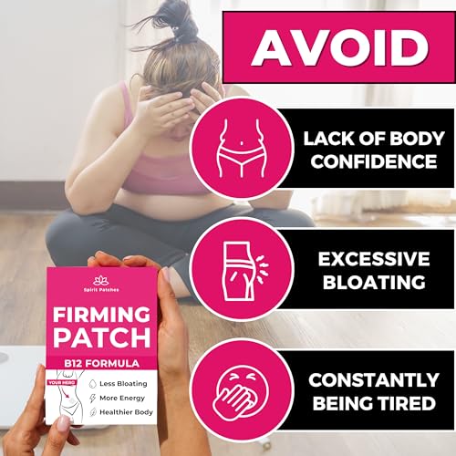 Firming B12 Patches (Pack of 36) - 100% Natural Vitamin Patches for Women, Energy & Body Support Spirit Patches