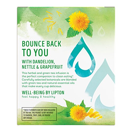 Lipton Green Tea Bags, Herbal Supplement for Detox, 15 Count (Pack of 4) Lipton
