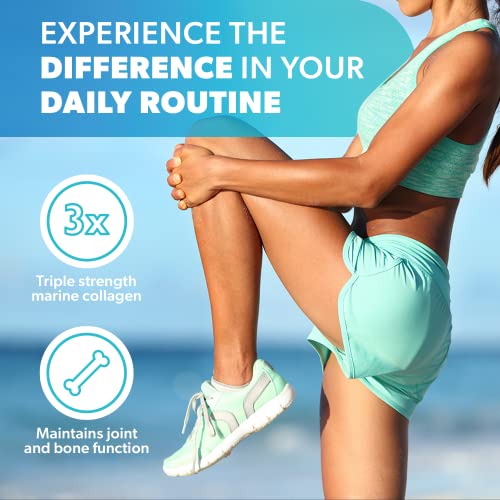 Marine Collagen Capsules - 1855mg - 120 Capsules - Enriched with Hyaluronic Acid & Vitamins C & E Hello Pure