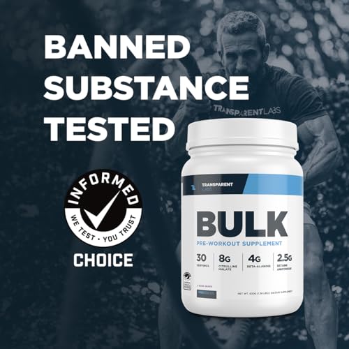 Transparent Labs Bulk Pre Workout Powder - Naturally Sweetened Advanced Pre-Workout Transparent Labs