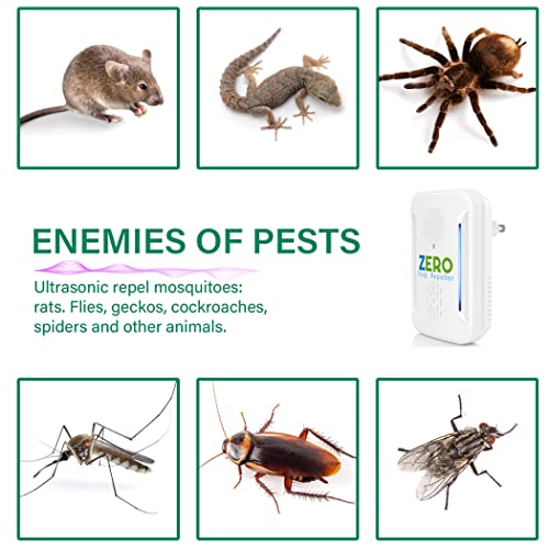 Ultrasonic Pest Repeller, Indoor Ultrasonic Repellent for Roach, Rodent ZEROPEST