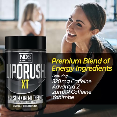 LIPORUSH NDS Nutrition XT - Super Concentrated Thermogenic with L-Carnitine & Teacrine LIPORUSH