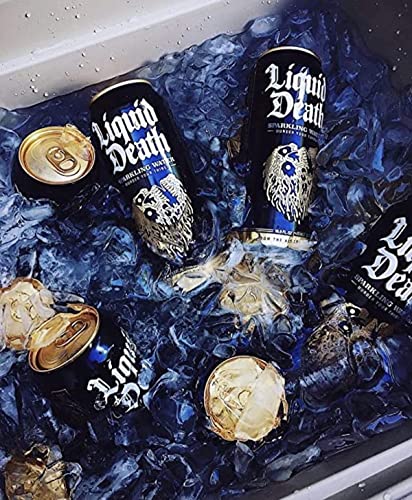 Liquid Death Sparkling Mountain Water, 16.9 oz Tallboys (18-Pack) Liquid Death