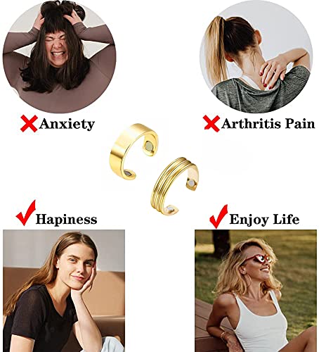 CSIYANJRY99 2-4PCS Lymphatic Drainage Ring for Women Men,Lymph Detox Ring Therapy CSIYANJRY99