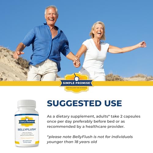 Simple Promise - BellyFlush - Detox and Colon Cleanse - Supports Digestive Health, 60 Capsules Simple Promise