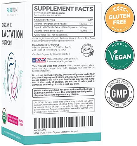USDA Organic Lactation Supplement - Increase Milk Supply with Herbal Breastfeeding 