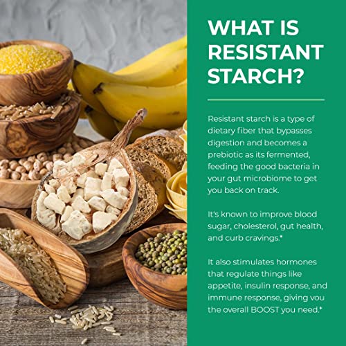 Boost Biome Fiber Supplement Organic Super Greens Powder – Supports Bloating Relief Boost Biome