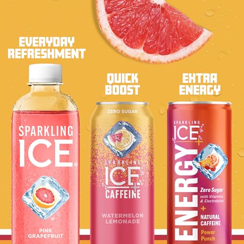 Sparkling Ice, Pink Grapefruit Sparkling Water, Zero Sugar Flavored Water, with Antioxidants Sparkling ICE