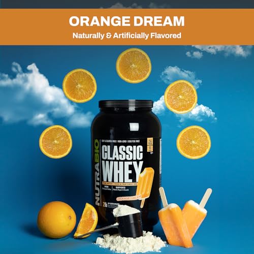 NutraBio Classic Whey Protein Powder- 25G of Protein Per Scoop - Full-Spectrum Amino NutraBio