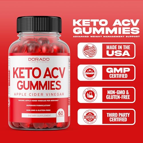 Keto ACV Gummies Advanced Weight Loss (1000mg) ACV Keto Gummies for Weight Loss DORADO NUTRITION