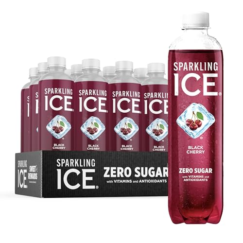 Sparkling Ice, Black Cherry Sparkling Water, Zero Sugar Flavored Water, with Vitamins
