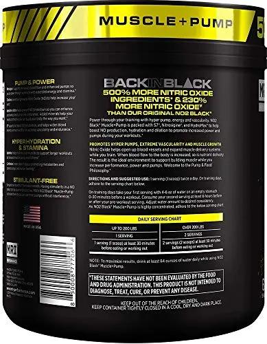 MRI NO2 Black Nitric Oxide Supplement for Pump, Muscle Growth, Vascularity & Energy MRI