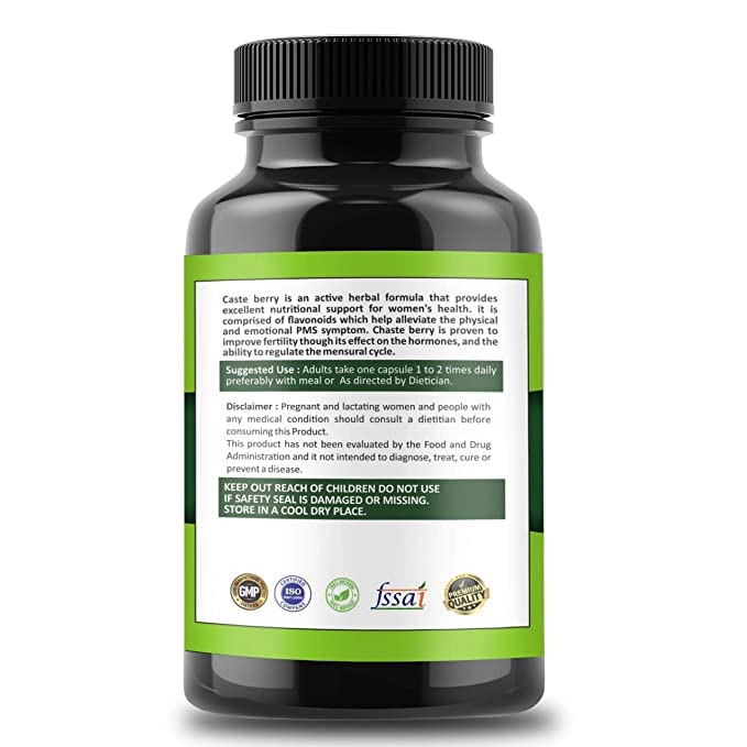 Organic Vitex Chasteberry Extract, Helps Sooth Symptoms of PMS and Menopause, 60 Capsules Oxena