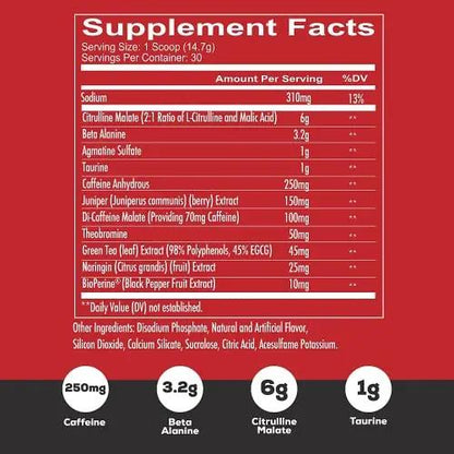 REDCON1 Total War Preworkout (Blue Lemonade) & Big Noise Non-Stim Preworkout Powder (Watermelon) Stack - Pre Workout Duo for Energy, Focus & Endurance - Keto (2 Products, 30 Servings Each)
