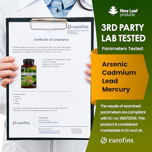 Ashwagandha 1200mg - 365 Vegan Tablets Pure High Strength Ashwagandha Root 