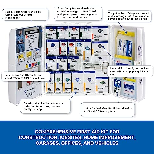 First Aid Only 1000-FAE-0103 50-Person SmartCompliance OSHA First Aid Kit First Aid Only