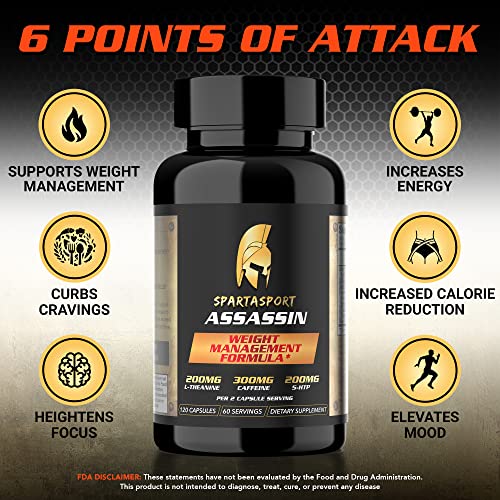 Spartasport Assassin Weight Management Formula - Weight Loss Pills for Women Men Spartasport