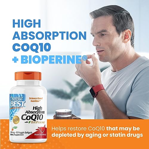 Doctor's Best High Absorption CoQ10 with BioPerine, Heart Health & Energy Production Doctor's BEST