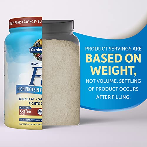 Garden of Life Raw Organic Fit Vegan Protein Powder Coffee, 28g Plant Based Protein Garden of Life