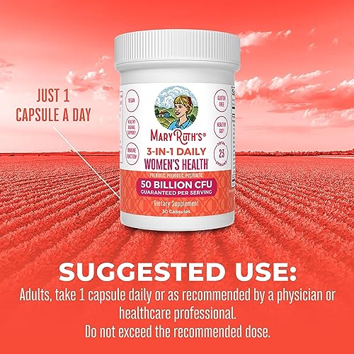 MaryRuth's 3-in-1 Daily Health Probiotics for Women | Clinically Tested | Hormone Support MaryRuth Organics