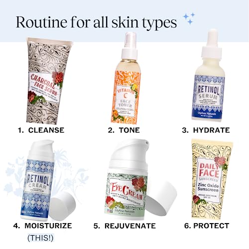 LilyAna Naturals Retinol Face Cream - Anti Aging Moisturizer, Wrinkle Reducer