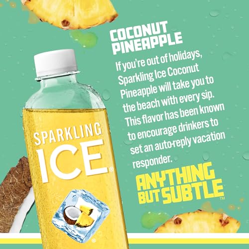 Sparkling Ice, Coconut Pineapple Sparkling Water, Zero Sugar Flavored Water, with Vitamin Sparkling ICE