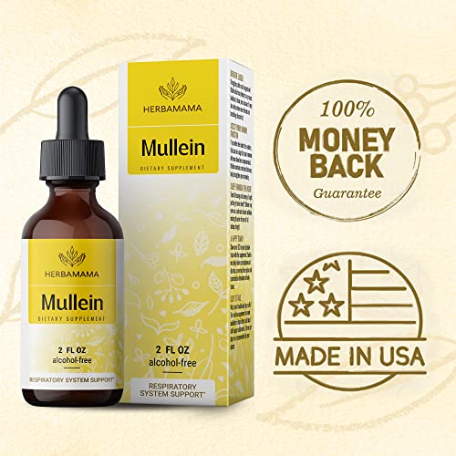 Mullein Leaf Tincture - Lung Cleanse - Vegan Lung Detox - Respiratory Health HERBAMAMA