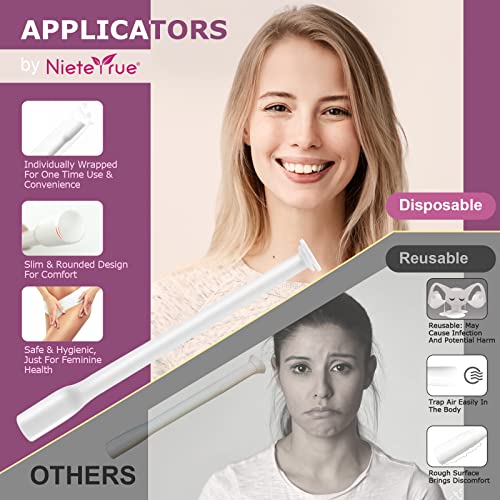 Nieteyrue 20-Packs Suppository Applicators for Women, Disposable, Individually Wrapped Nieteyrue