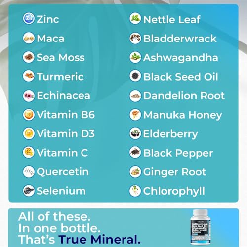 Sea Moss 3000mg Maca 1000mg Black Seed Oil 2000mg Ashwagandha 1000mg Bladderw Vitamax