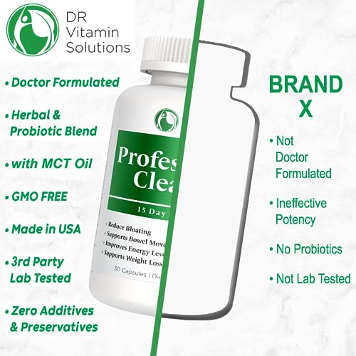 Professional Detox Cleanse for Weight Loss and Belly Fat, 15 Day Colon Cleanse, Body Detox DR VITAMIN SOLUTIONS