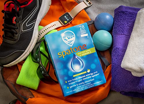 Spatone Natural Liquid Iron Supplement, Apple Flavour With Vitamin C (28 Sachets) Spatone