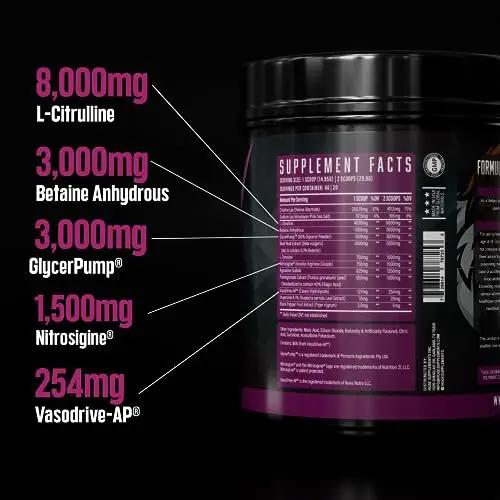 Huge Supplements Pump Serum, Stim Free Pre Workout and Nitric Oxide Booster
