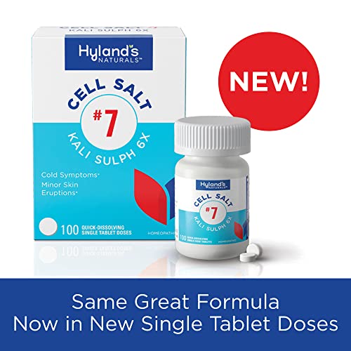 Hyland's Naturals No. 7 Cell Salt Kali Sulph 6X Tablets, Cystic Acne and Acne Scare Treatment Hyland's