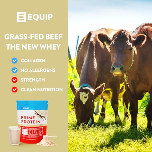 Equip Foods Prime Protein - Grass Fed Beef Protein Powder Isolate - Gluten Free Carnivore Equip