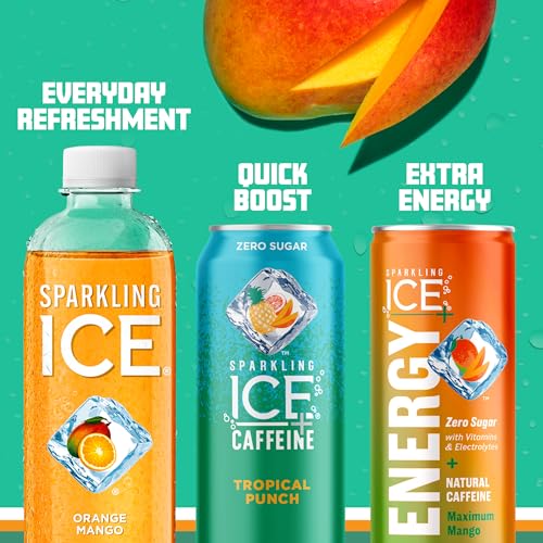 Sparkling Ice, Orange Mango Sparkling Water, Zero Sugar Flavored Water, with Vitamins Sparkling ICE