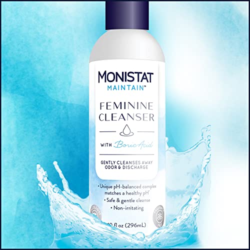 Monistat Boric Acid Feminine Cleanser, Fragrance Free Feminine Wash, 10 Fl Monistat