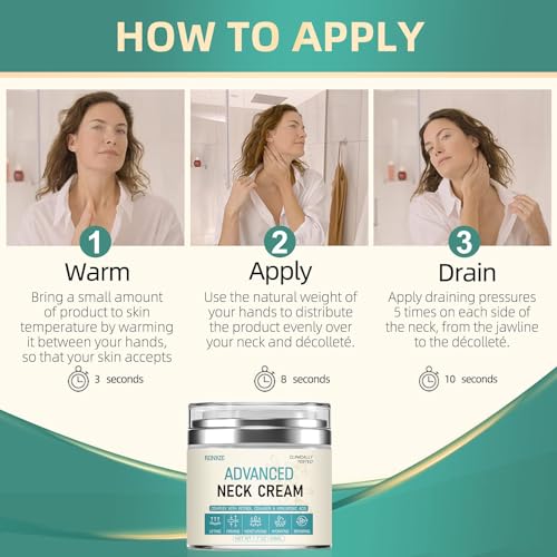 Neck Cream for Tightening Firming: Instant Face Lift Cream - Wrinkle Cream for Women RONKIE