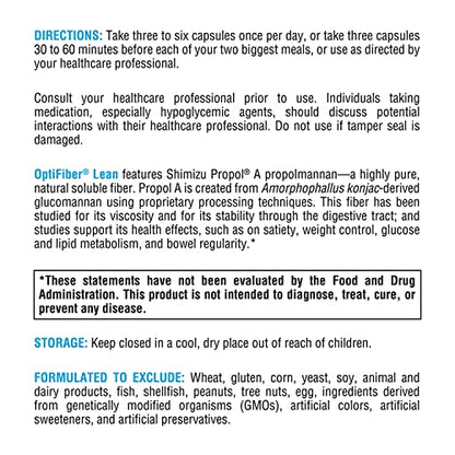 XYMOGEN OptiFiber Lean Fiber Supplement - 100% Natural and Soluble Propolmannan Fiber
