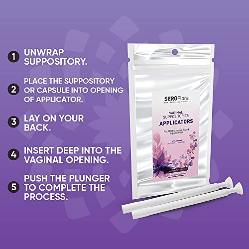SEROVERA Seroflora Boric Acid Suppositories Applicators for Women, Individually Wrapped Pack of 7 SEROVERA