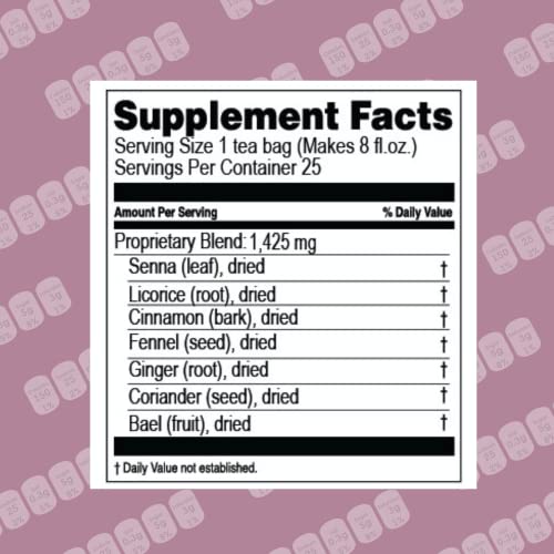 Hyleys Colon Cleanse Tea Blackberry Flavor - 50 Tea Bags (1 Pack) HYLEYS