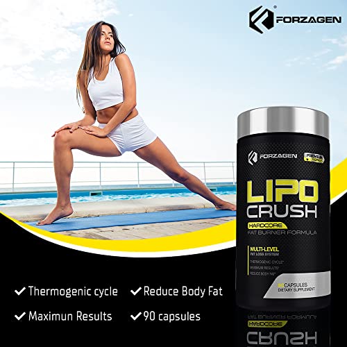 Forzagen Lipocrush Thermogenic Fat Burner for Men and Women, 90 Belly Fat Burner Forzagen