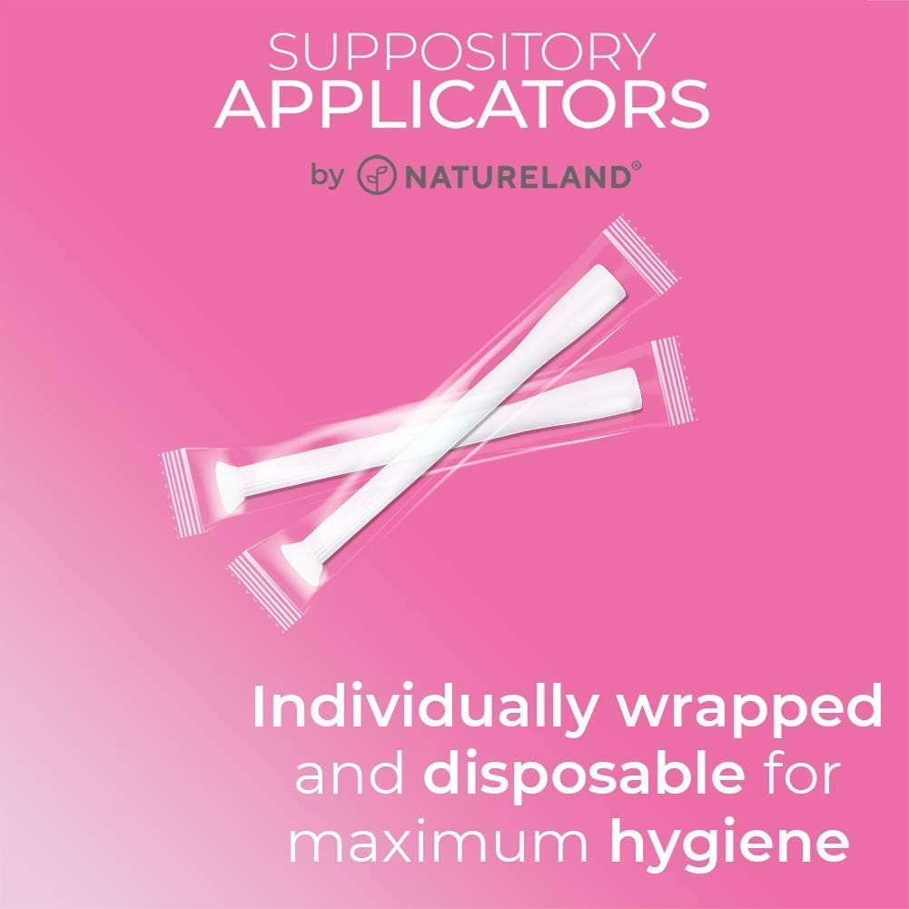 Natureland [40 Count Boric Acid Suppositories 600mg w/ [10 Pack] Vaginal Applicator - Feminine Care Natureland