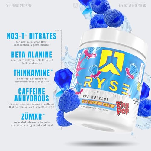Ryse Element Series Pre-Workout | Everyday Pre-Workout | Beta Alanine, NO3-T Nitrates RYSE Up Supplements